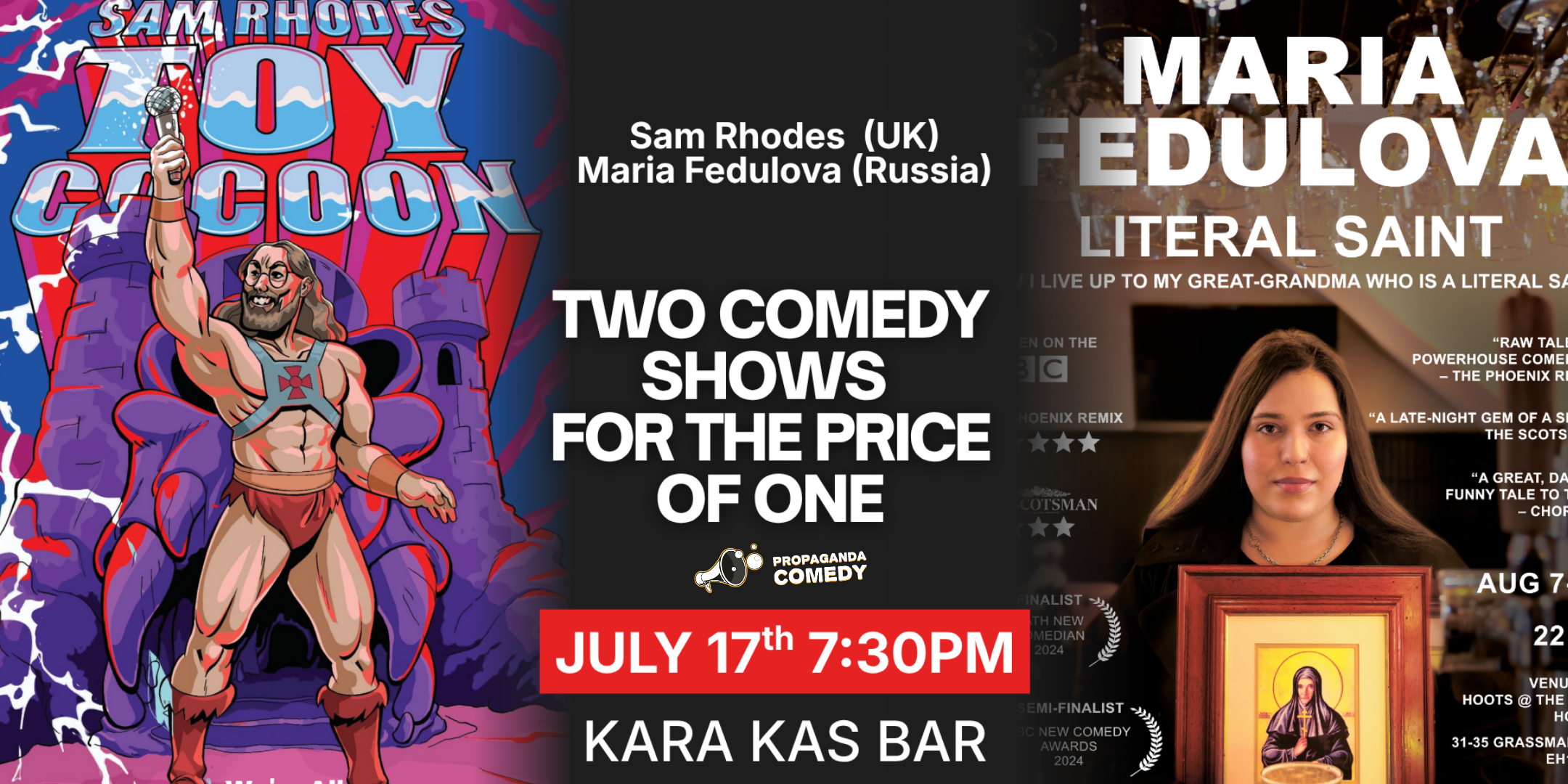 Edinburgh Preview Show Double Bill – Maria Fedulova and Sam Rhodes